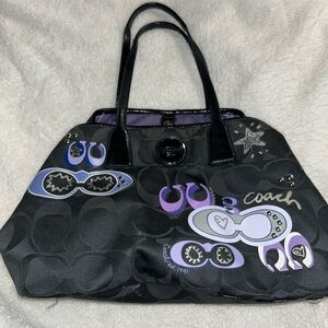 RARE Coach Optic C Appliqué Canvas Bag